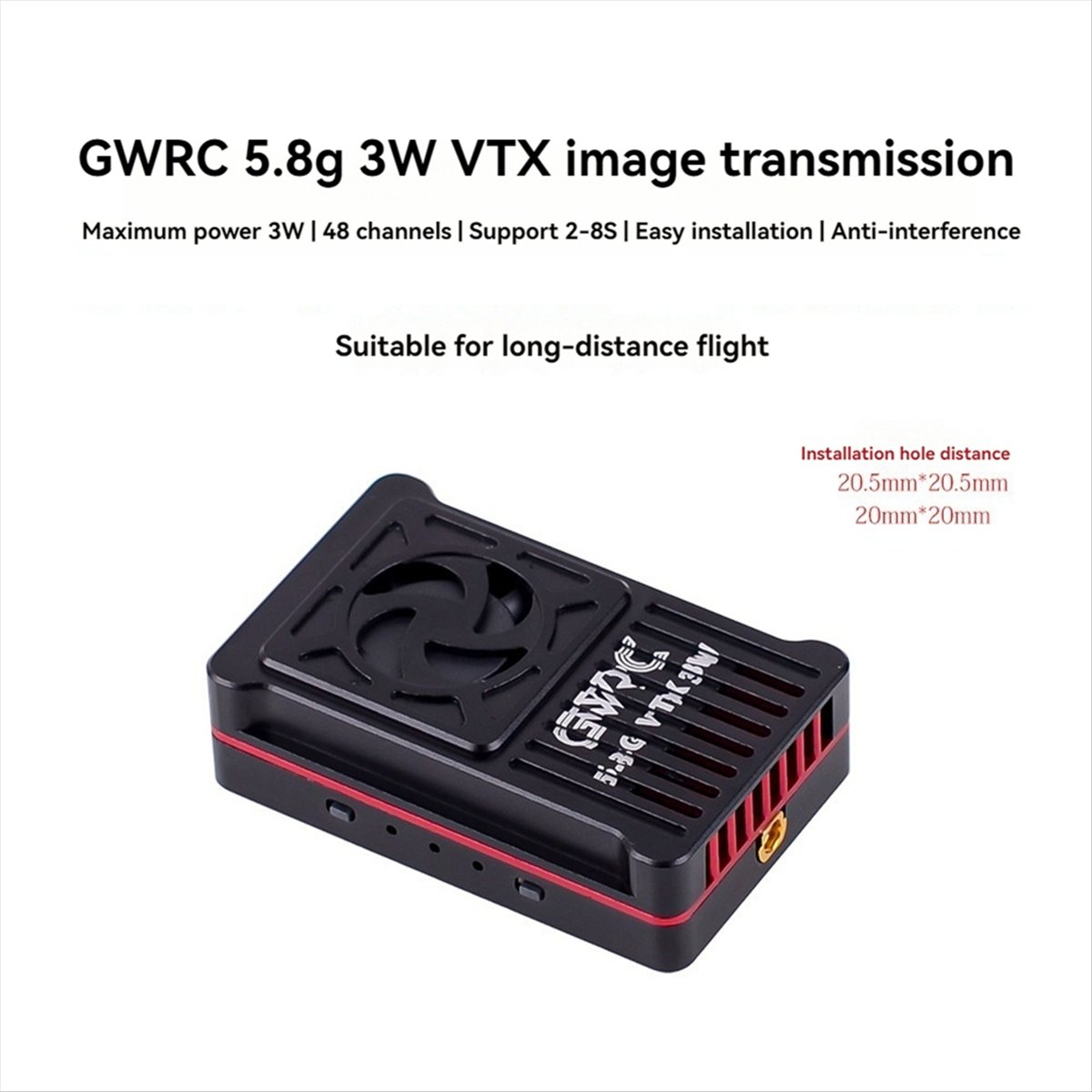 Nadajnik wideo 5.8G 3W VTX 48C – Drone Racing Vtx recenzja i cena